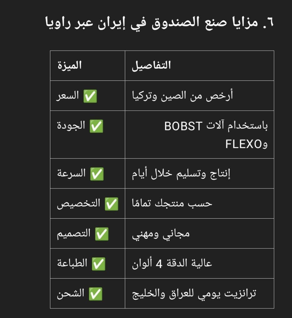 صنع الصندوق في إيران