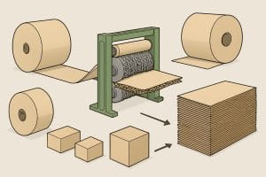 مراحل تولید ورق کارتن