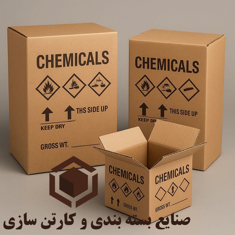 کارتن بسته بندی محصولات شیمیایی