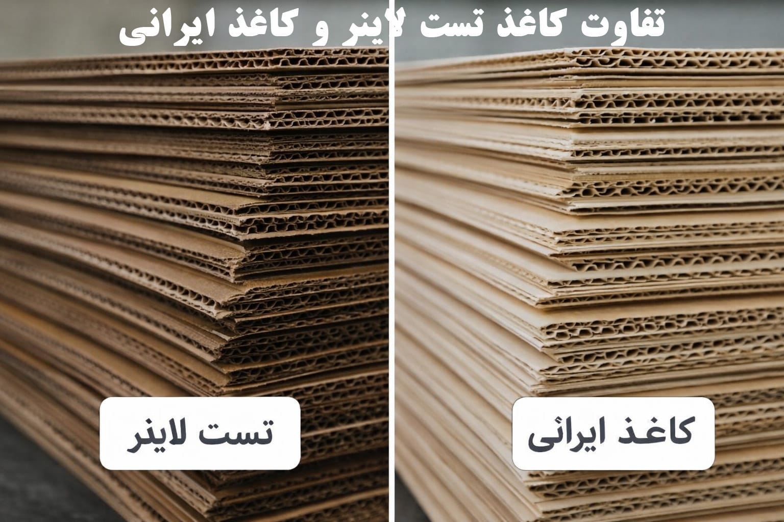 کارتن سازی پارسه البرز راویا 32 تفاوت کاغذ تست لاینر و کاغذ ایرانی